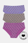 Rosaline Pure Cotton Full Coverage Floral Swirls Panty (Pack of 3) — thumbnail 1